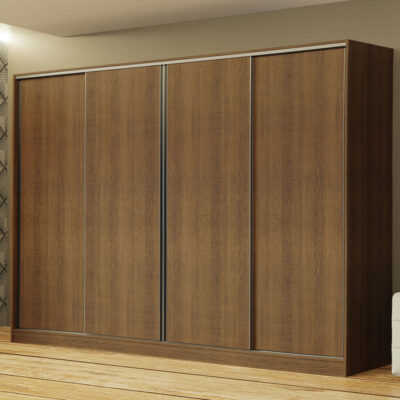 Guarda-Roupa Casal Madesa Apolo 4 Portas de Correr Rustic