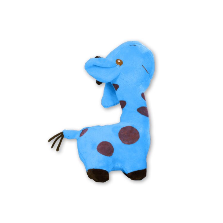 Bichinho de Pelúcia Pet Girafa Azul