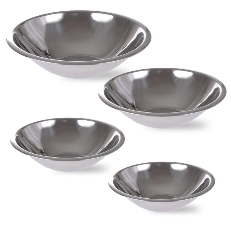 Conjunto de Tigelas de Inox 4 Peças Bowl Multiuso