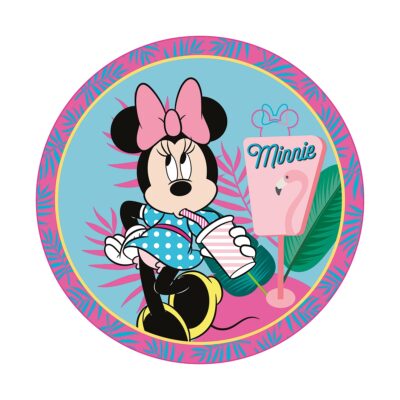 Toalha de Praia Infantil Aveludada Redonda Minnie Califórnia