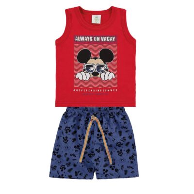 Conjunto Bebê Menino Mickey Surf