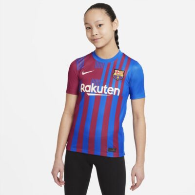 Camisa Nike Barcelona I 2021/22 Torcedor Pro Infantil