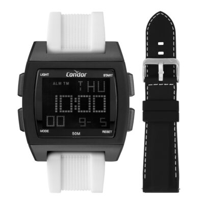 Kit Relógio Masculino Condor Troca Pulseiras Digital COBJ2649AK/T6P