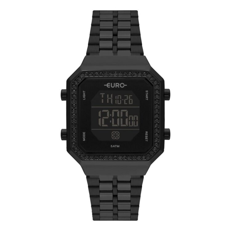 Relógio Feminino Euro Fashion Fit Diamond Preto EUBJK032AC/4P