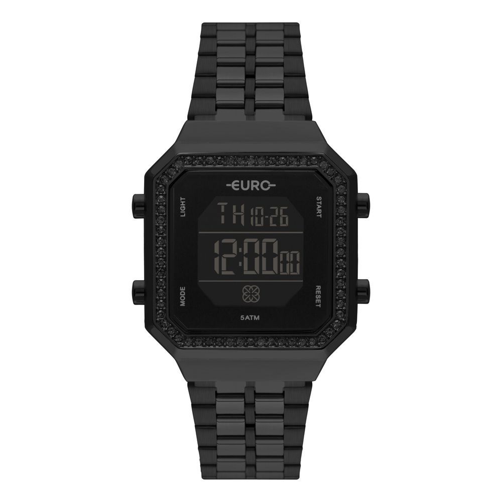 Relógio Feminino Euro Fashion Fit Diamond Preto EUBJK032AC/4P