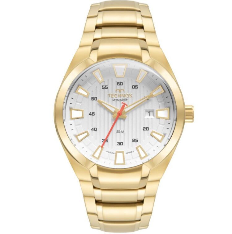 Relógio Masculino Technos Skymaster Dourado 2117LCM/1B