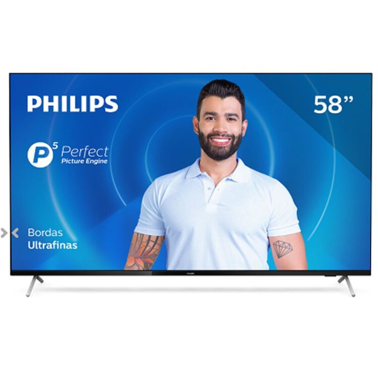 Smart Tv 58" Uhd 4k Philips 58pug7625/78 Preto