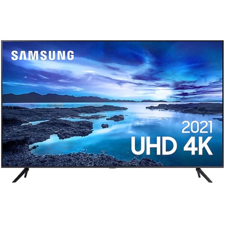 Smart Tv 70" Uhd 4k Samsung Un70au7700gxzd Cinza Titan