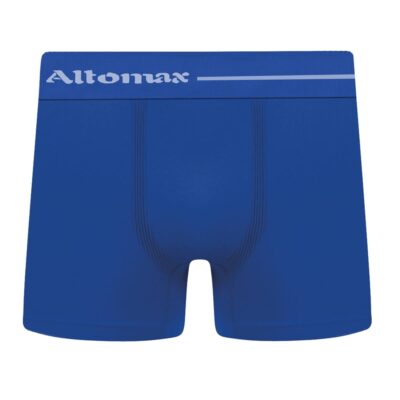 Cueca Boxer Masculina Básica Microfibra Azul