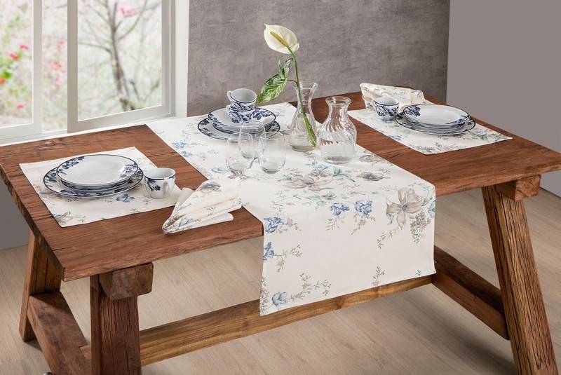 Kit 2 Peças Jogo Americano Naturalle Aspen Azul