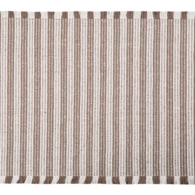 Tapete Para Casa / Cozinha CasaComCasa Listrado Minimalista 100% Algodão 40cm x 60cm (1 peça) - Cáqui