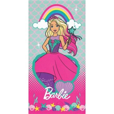 Toalha de Banho / Praia Infantil Lepper Aveludada Estampada Barbie