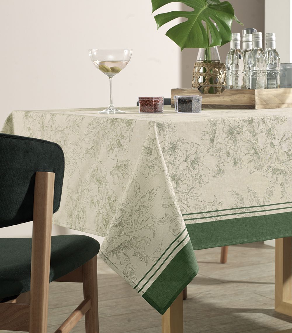 Toalha de Mesa Retangular Karsten Sempre Limpa Constance 6 Lugares 1,40m x 2,10m