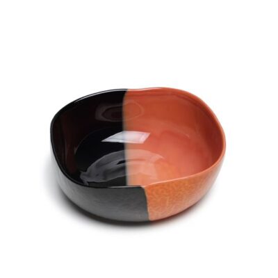 Bowl de Murano Preto e Laranja Yalos