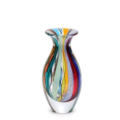 Vaso Mini Alto Hippie Murano Cristais Cadoro