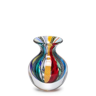 Vaso Mini Médio Hippie Murano Cristais Cadoro