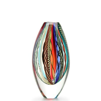 Vaso 208 MS Hippie Murano Cristais Cadoro