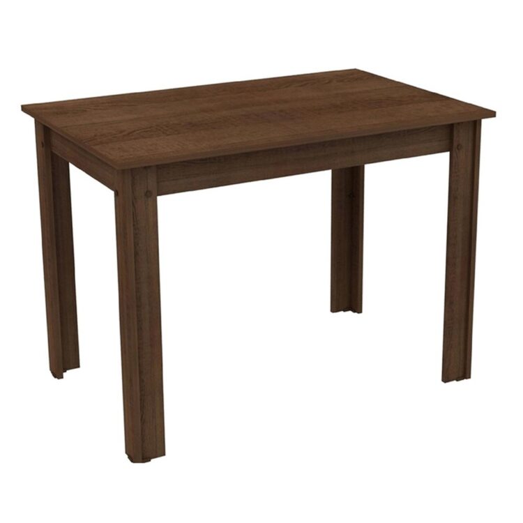 Mesa Madesa Retangular para Escritório com Tampo de Madeira 5258B Rustic