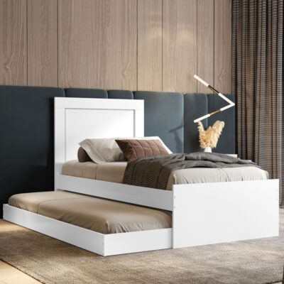 Cama Bicama De Solteiro 100% MDF 112x97x193,5 cm Luara Branco