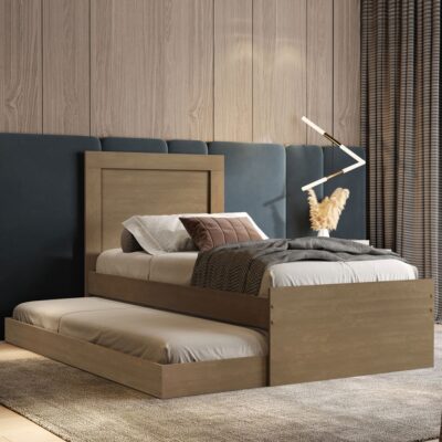 Cama Bicama De Solteiro 100% MDF 112x97x193,5 cm Luara Castanho