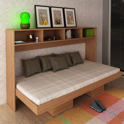 Cama Articulada de Solteiro com 06 Nichos CM8020 Amêndoa Tecnomobili