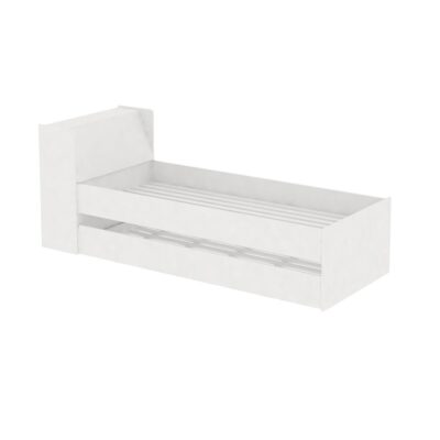 Cama Bicama de Solteiro com Baú 80x220x85 CB02-BR Branco