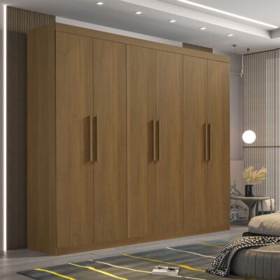 Guarda-Roupa Casal 06 Portas 04 Gavetas 100% MDF Ipanema Cinamomo D'Doro Móveis