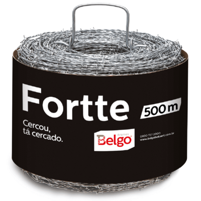 Arame Farpado Galvanizado Fortte 350Kgf 1,6Mm 500M Belgo