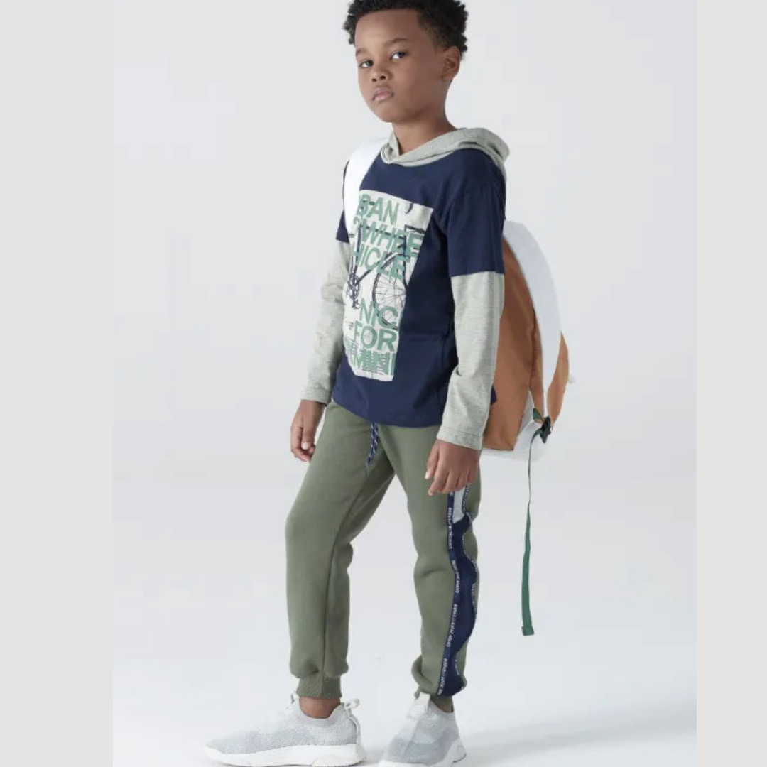 Calça Infantil Menino Em Moletom Peluciado 3 cabos Tam 1 a 10 - Biogás - 4