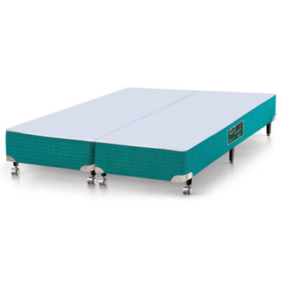 Cama Box Queen Size Para Colchão Castor Gold Star Green 158 X 198 X 40