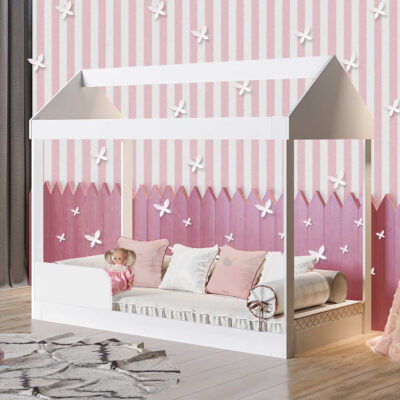 Cama Infantil Casa Montessoriana Crystal Branco