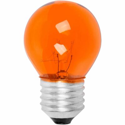 Lâmpada Bolinha 15W E27 Laranja Incandescente Liege 127V