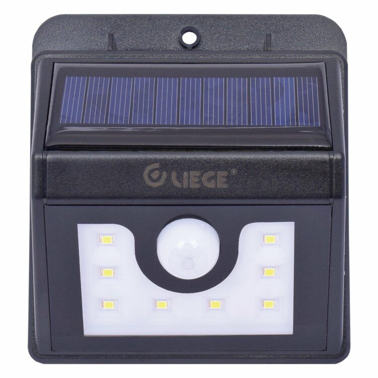 Luminária Solar de Parede com 8 Leds 40Lm 1,6W 6500K Liege