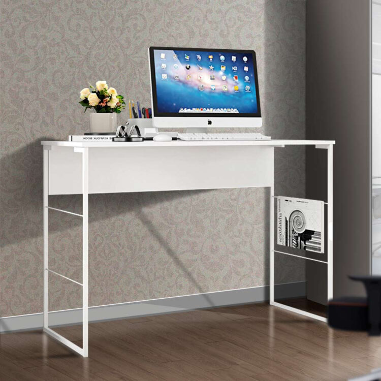 Mesa Para Escritório Em Casa Aço 120 cm Branco Tutty Shop JM