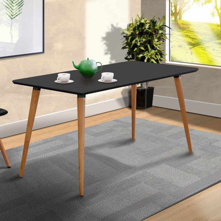 Mesa Para Sala de Jantar 160cm 6 Lugares Veneza Casa D Preto