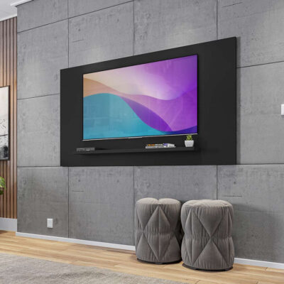 Painel TV Quarto 60 Polegadas Preto Esmeralda Casa D