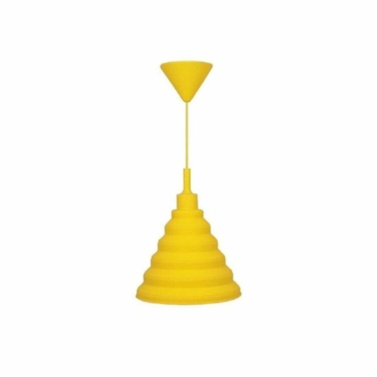 Pendente Silicone E27 24Cm Amarelo Taschibra