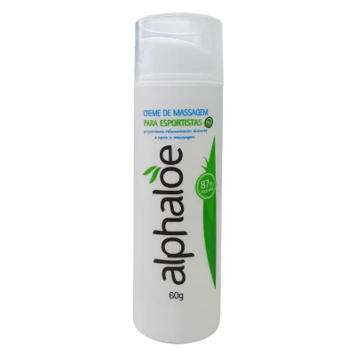 Creme de Massagem Esportista Aloe Vera Alphaloe (87% de Babosa) 60g