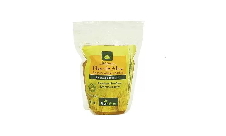 Sabonete Liquido Flor e Aloe Vera LiveAloe 500ml - Refil
