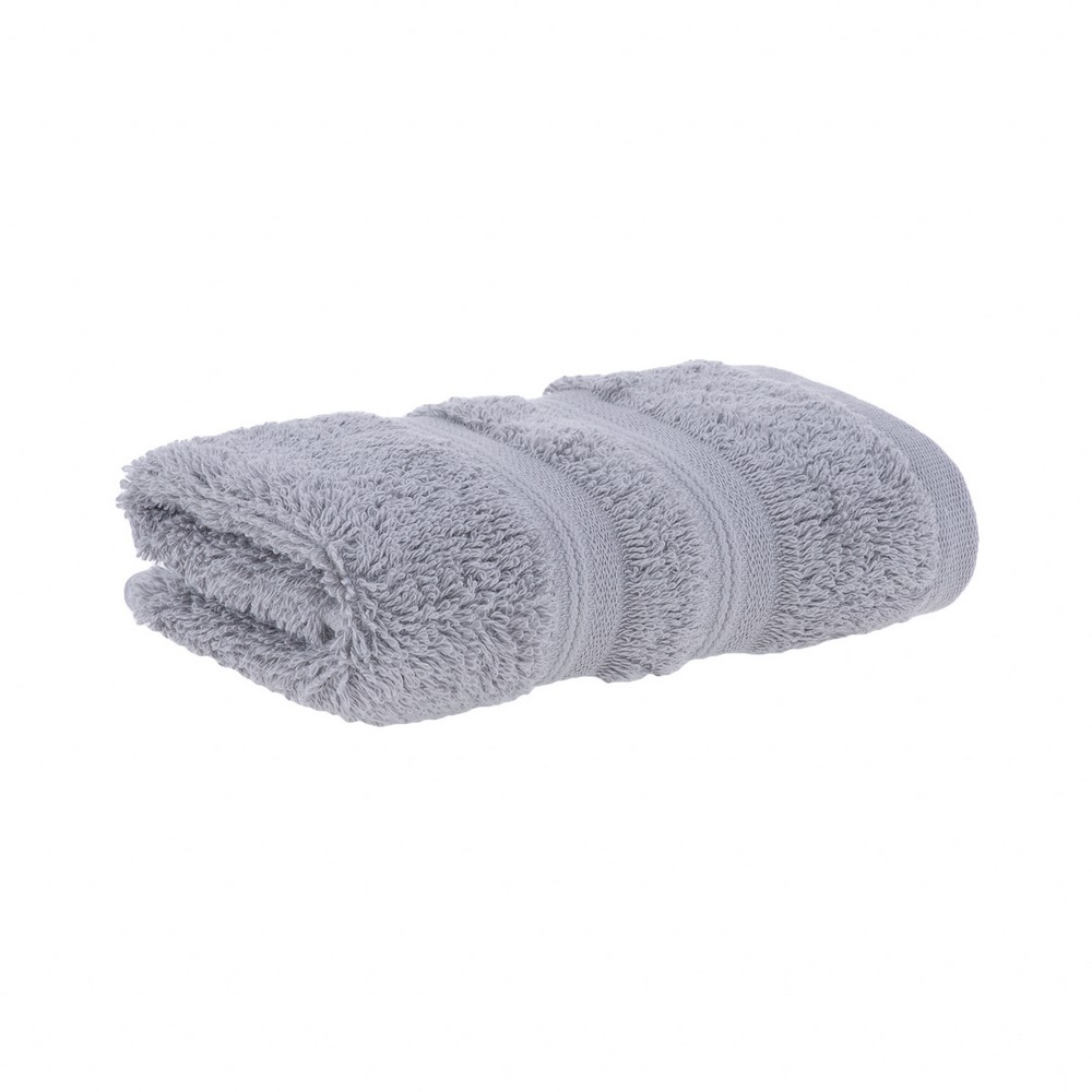 Toalha de Mão / Lavabo Buddemeyer 100% Algodão Egípcio Fio Penteado - Gramatura: 550g/m² - Cinza - 1815