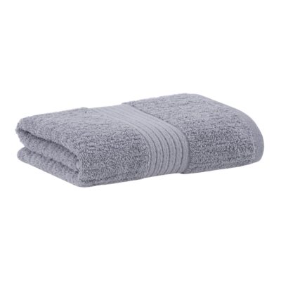 Toalha de Rosto Buddemeyer Fio Penteado Canelado 100% Algodão - Gramatura: 480 g/m² - Cinza - 3224