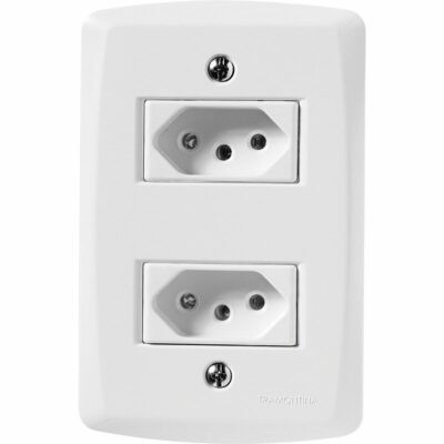 Tomada Dupla Branco Lux2 4X2 20A 250V Tramontina