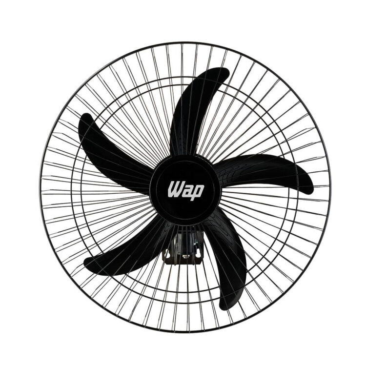 Ventilador Wap Parede Rajada Pro Preto Bivolt 60cm 5 Pás