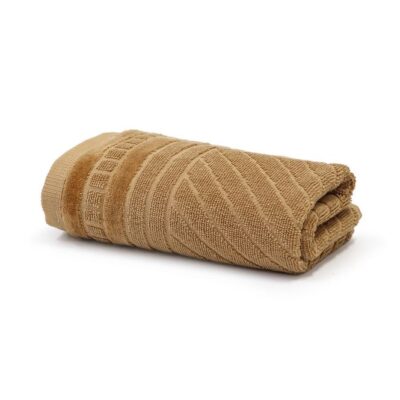 toalha rosto artex fio penteado ipanema marrom caramelo