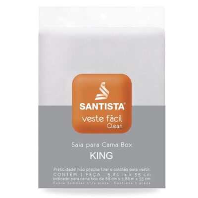 saia para cama box king santista veste fácil clean branco