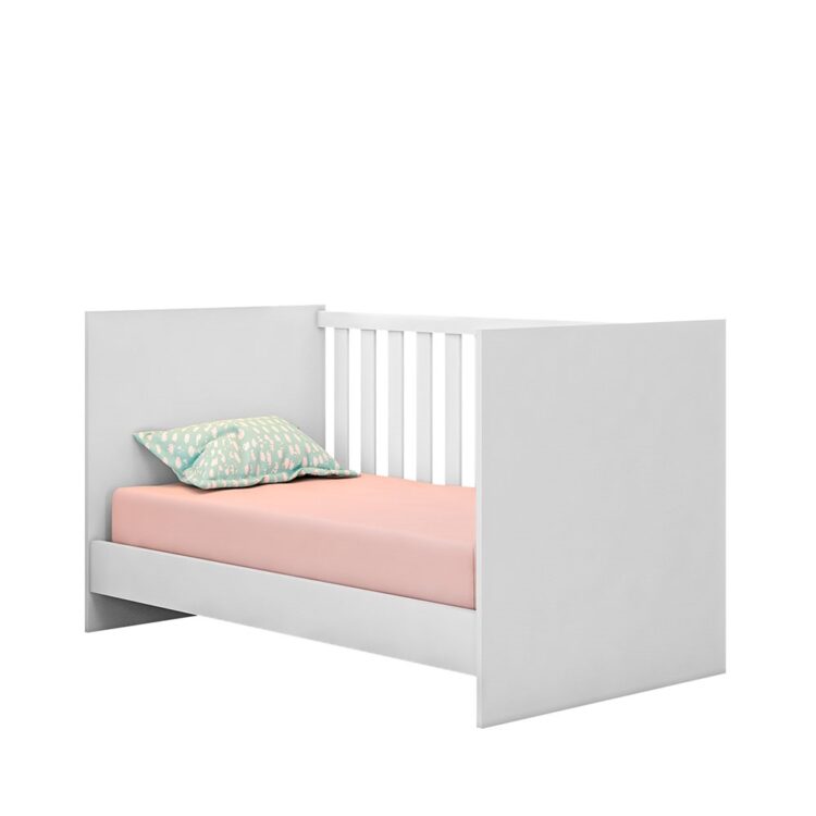 Berço Mini Cama com Suporte para Mosqueteiro Doce Sonho Branco Qmovi