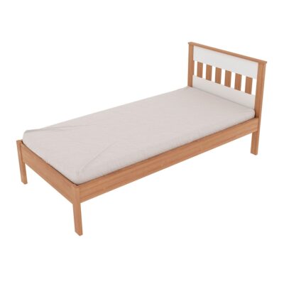 Cama de solteiro CM8006 Amêndoa/Branco Tecnomobili