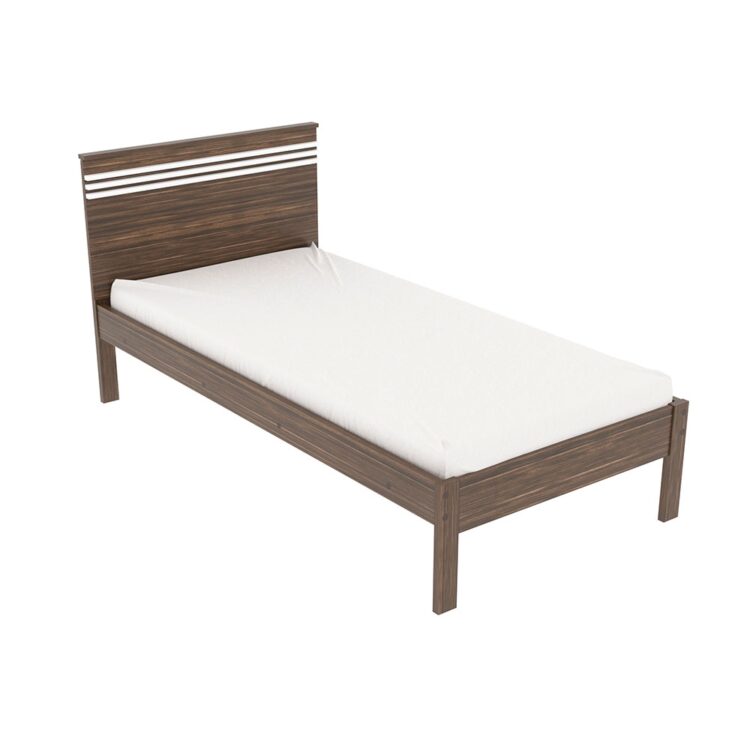 Cama de solteiro CM8010 Nogal /Branco Tecnomobili