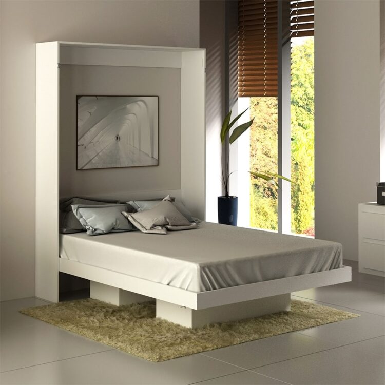 Cama Articulada de Casal com 02 Nichos CM8016 Branco Tecnomobili