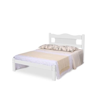 Cama de Casal Munique 103x143x197 cm Branco Gabrielli Móveis